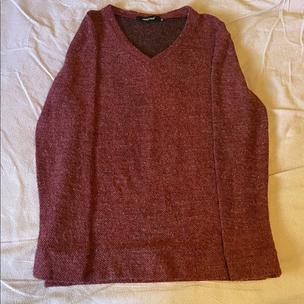 Maroon V-Neck Sweater